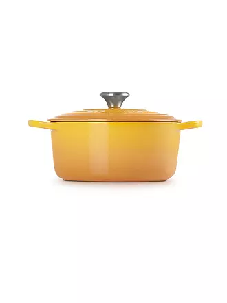 LE CREUSET | Bräter rund "Signature" 24cm/4,2l (Schwarz) | gelb